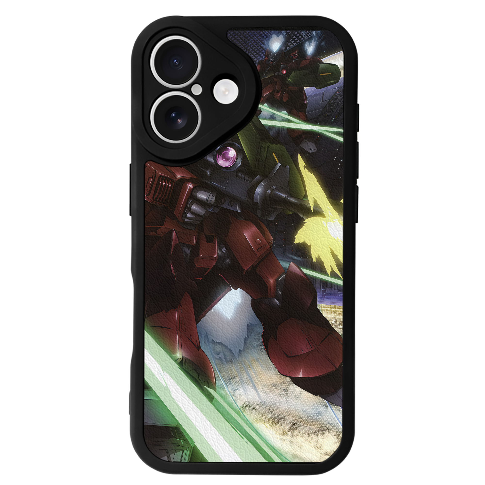 （画像用） 機動戦士ガンダム Mobile Suit Gundam 【iPhone 16シリーズ対応】シリコンスマホケース（レザー調） 材質：シリコン